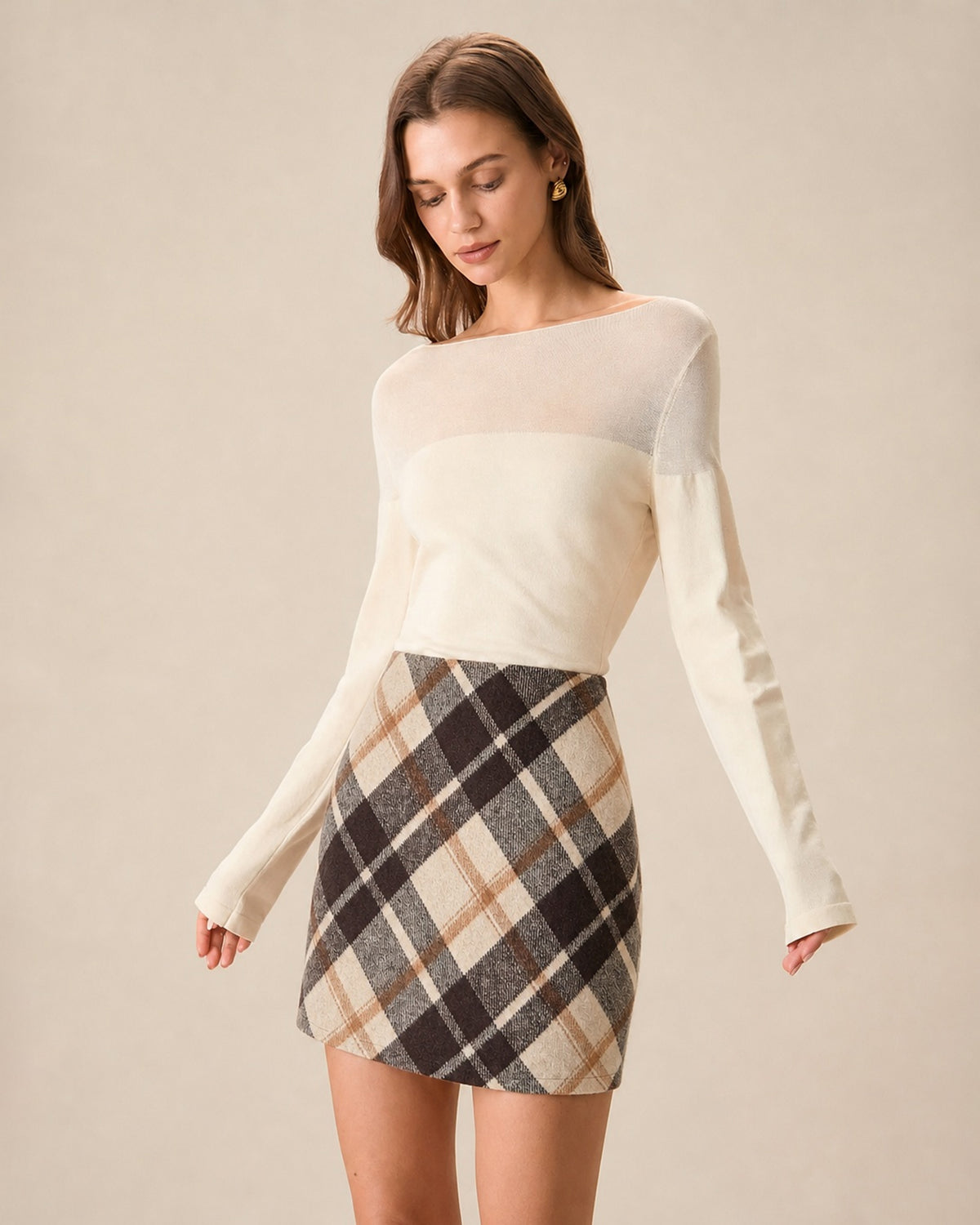 Women's Woven Polyester Skirt - RIHOAS