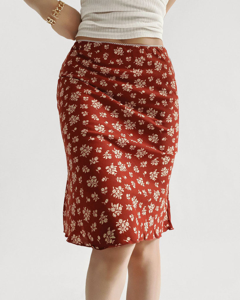 Women's Woven Polyester  Skirt Bottoms - RIHOAS