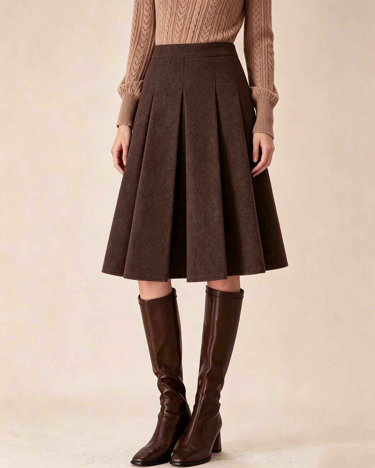 Women's Woven Polyester Skirt - RIHOAS