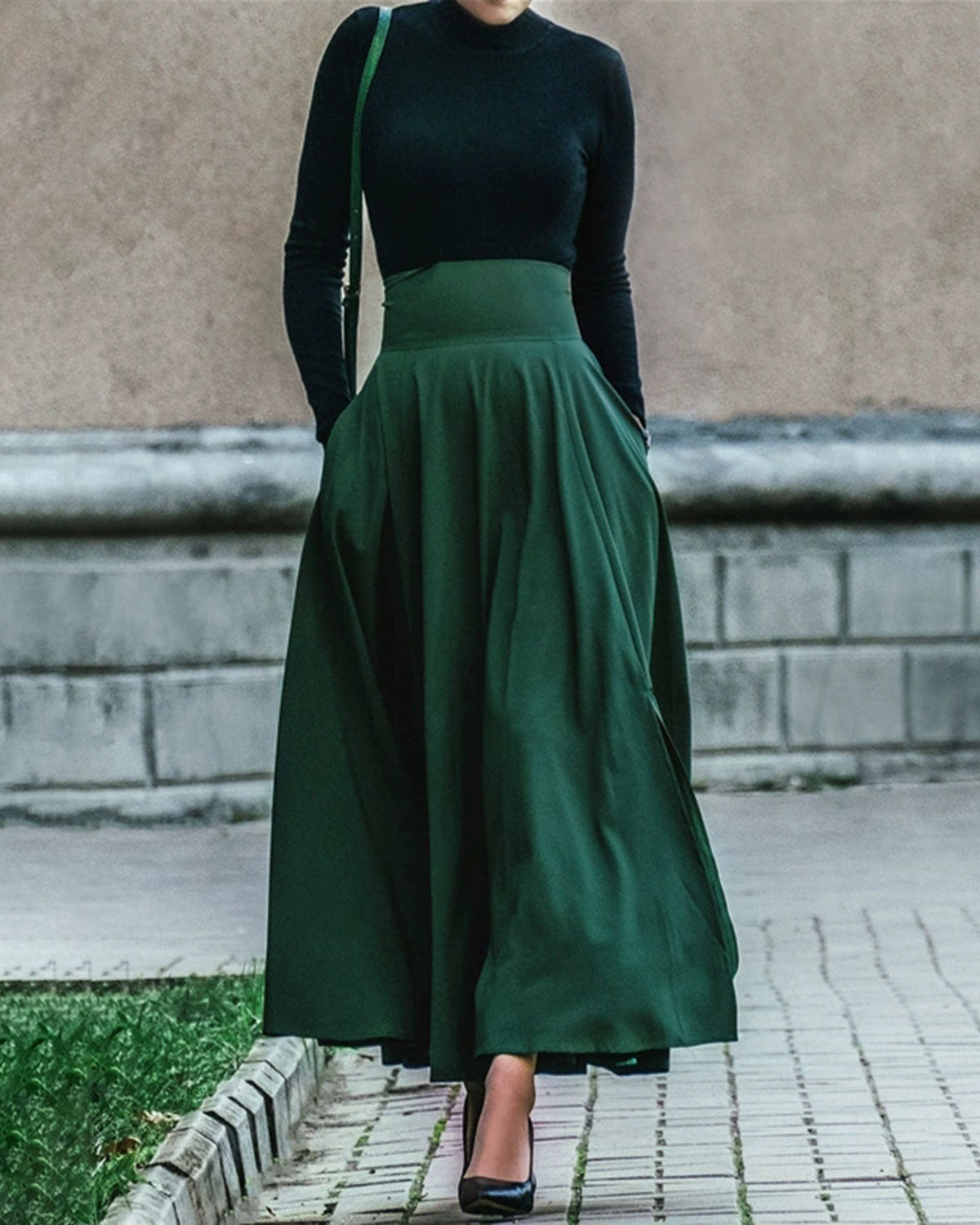 Women's Woven Polyester Skirt Bottoms - RIHOAS