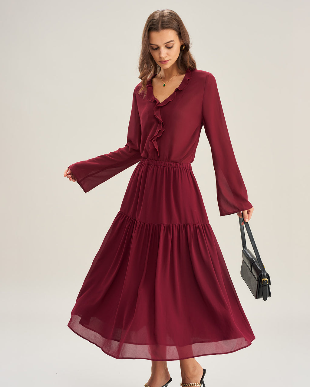 Women's Woven Polyester Skirt Bottoms - RIHOAS