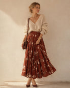 Women's Woven Polyester Skirt - RIHOAS