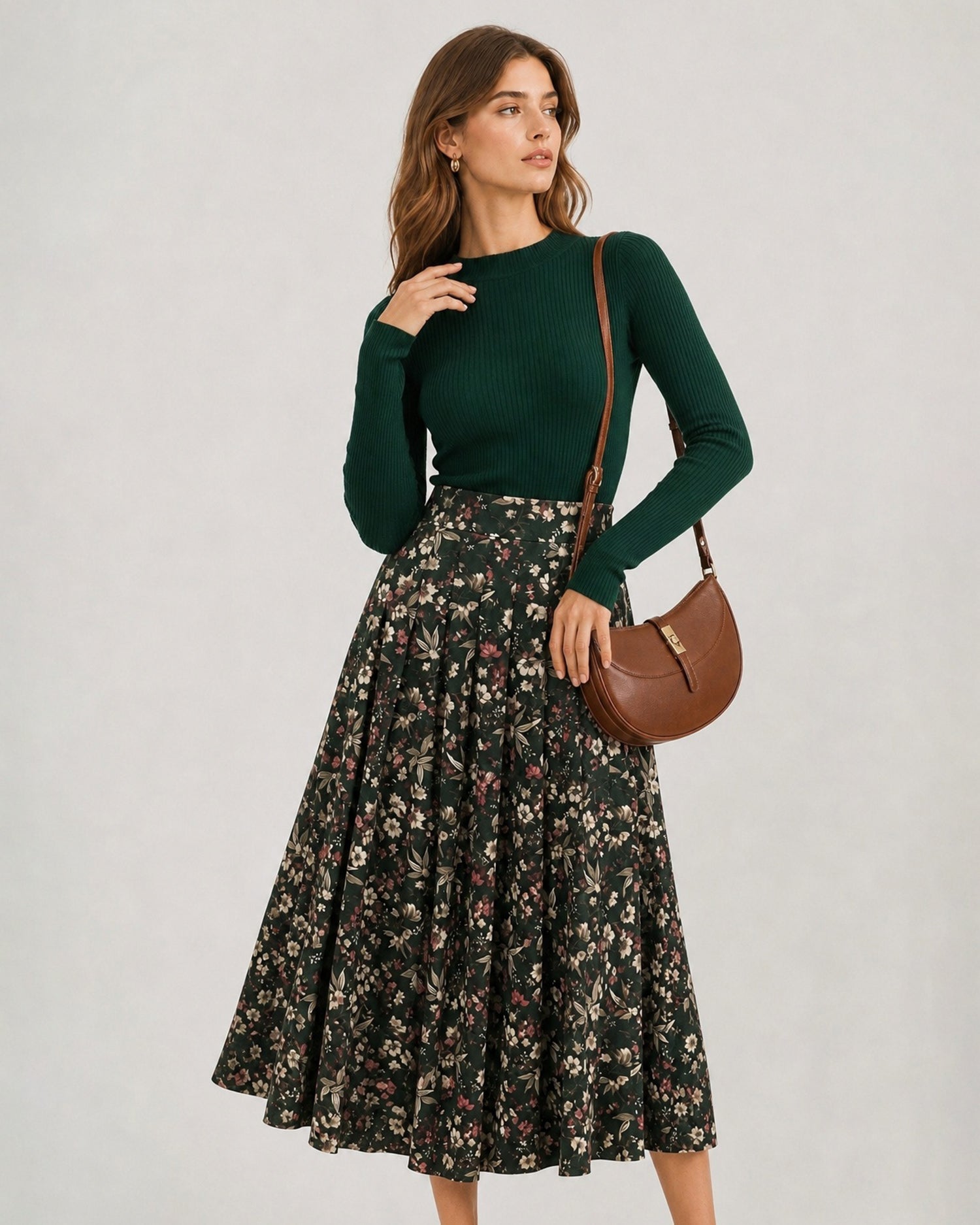 Women's Woven Polyester Skirt - RIHOAS - 03