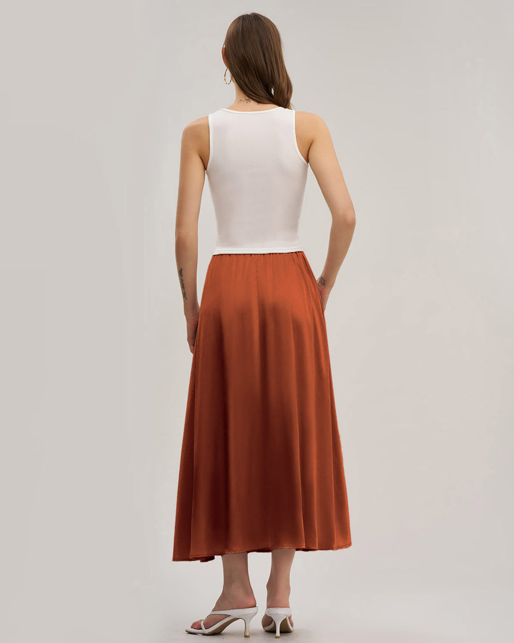 Women's Woven Polyester Skirt Bottoms - RIHOAS