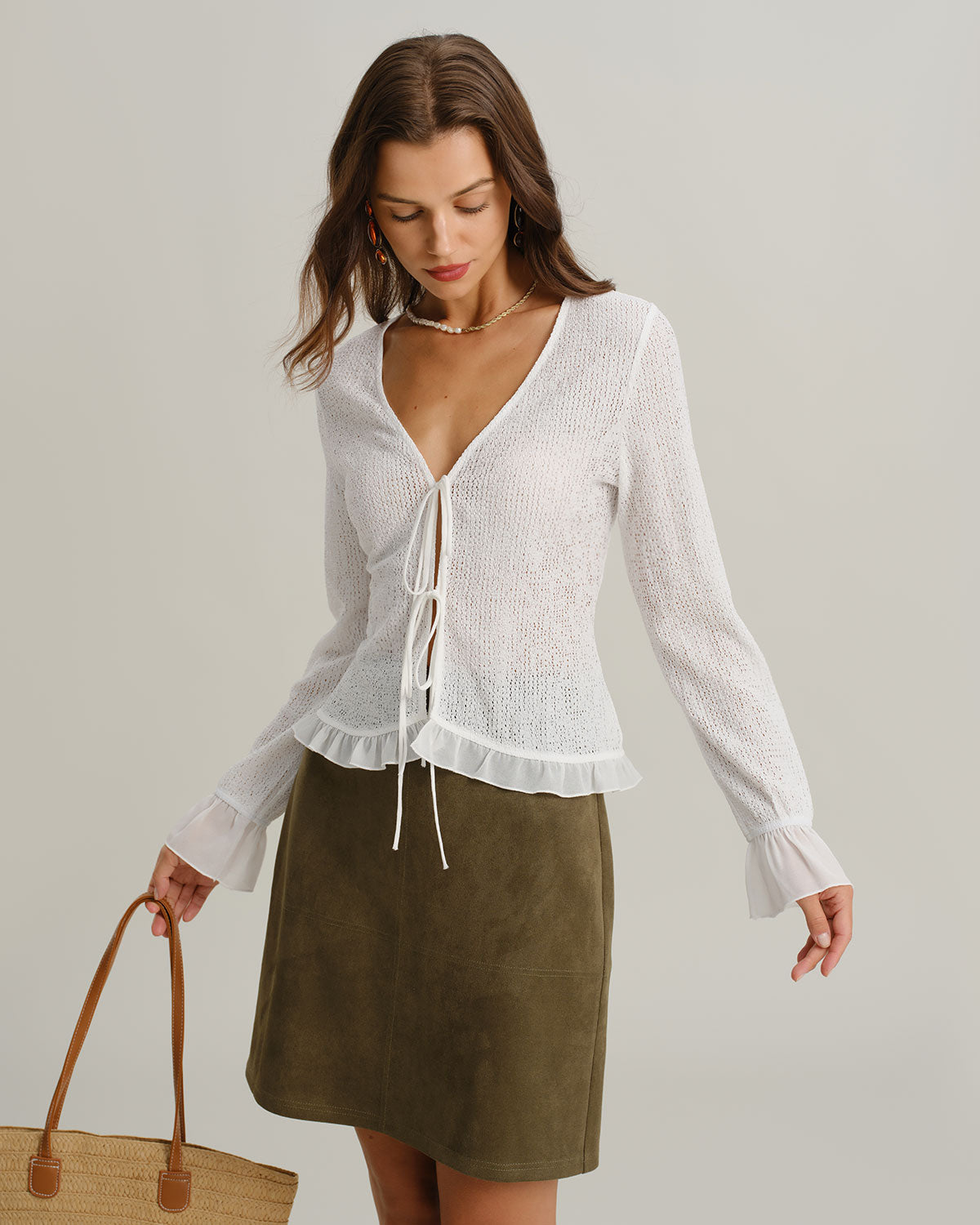 Women's Woven Polyester Skirt Bottoms - RIHOAS