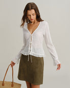 Women's Woven Polyester Skirt Bottoms - RIHOAS
