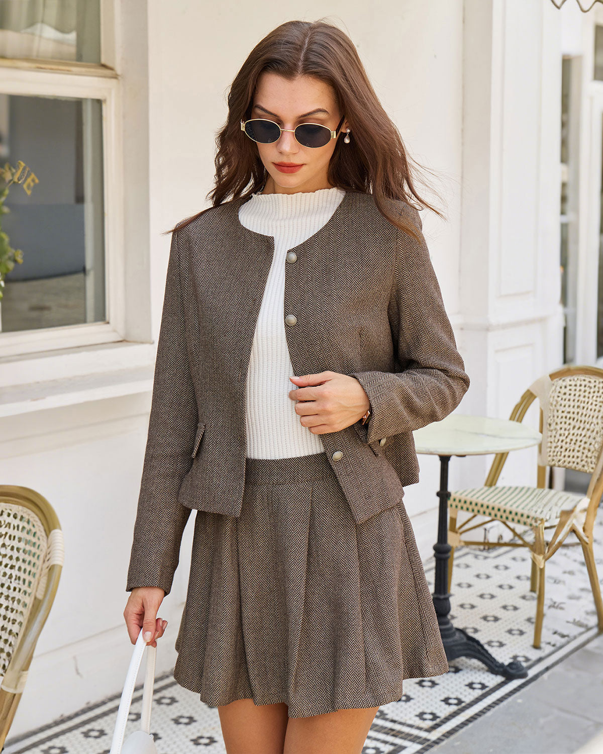 Women's Woven Polyester Skirt Bottoms - RIHOAS