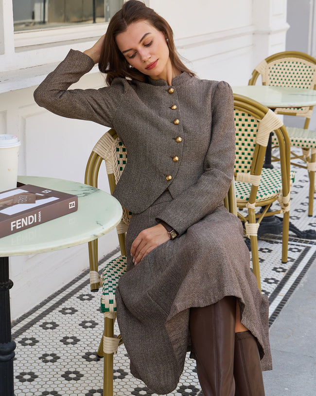 Women's Woven Polyester Skirt Bottoms - RIHOAS