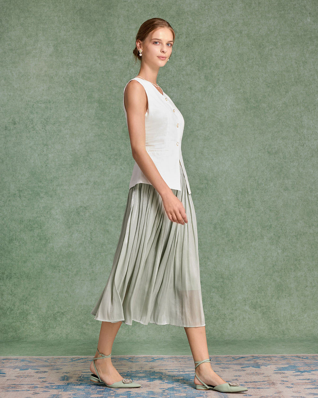 Women's Woven Polyester Skirt Bottoms - RIHOAS