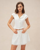 Women's Woven Polyester Skirt Bottoms - RIHOAS