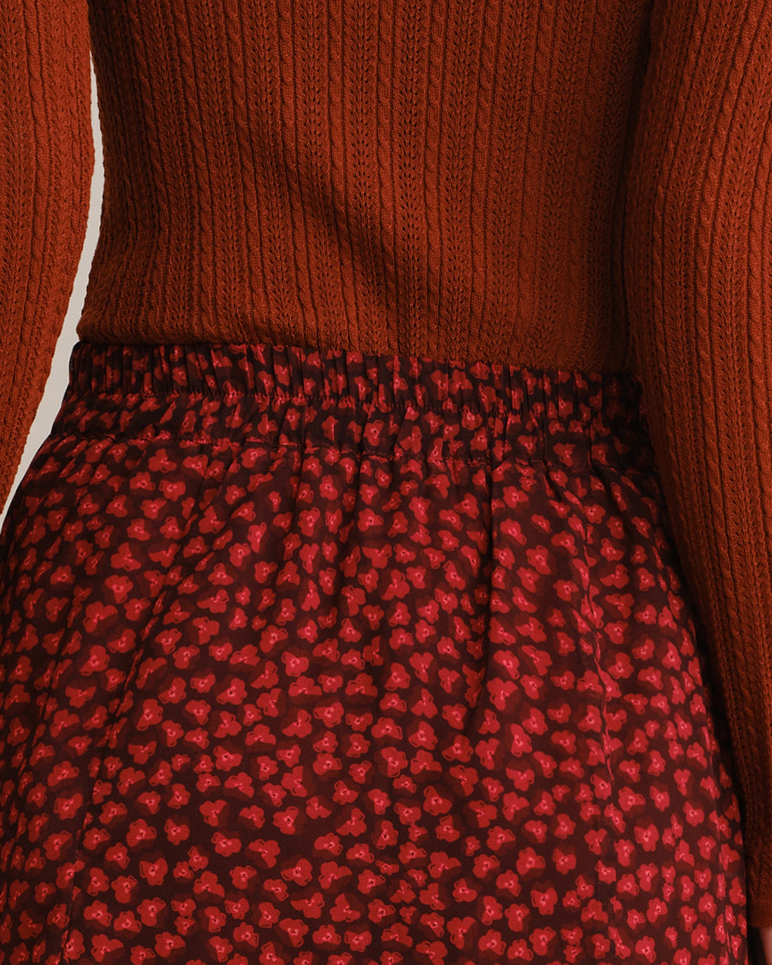 Women's Woven Polyester Skirt - RIHOAS - 01