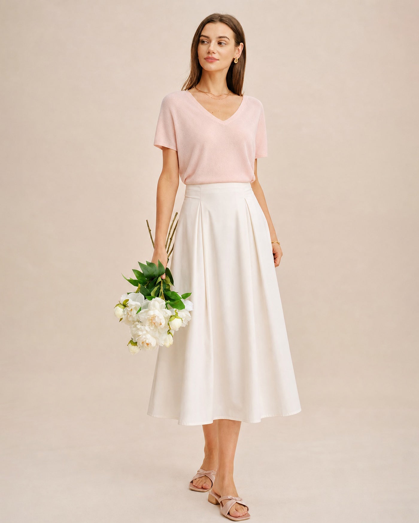 Women's Woven Polyester Skirt Bottoms - RIHOAS