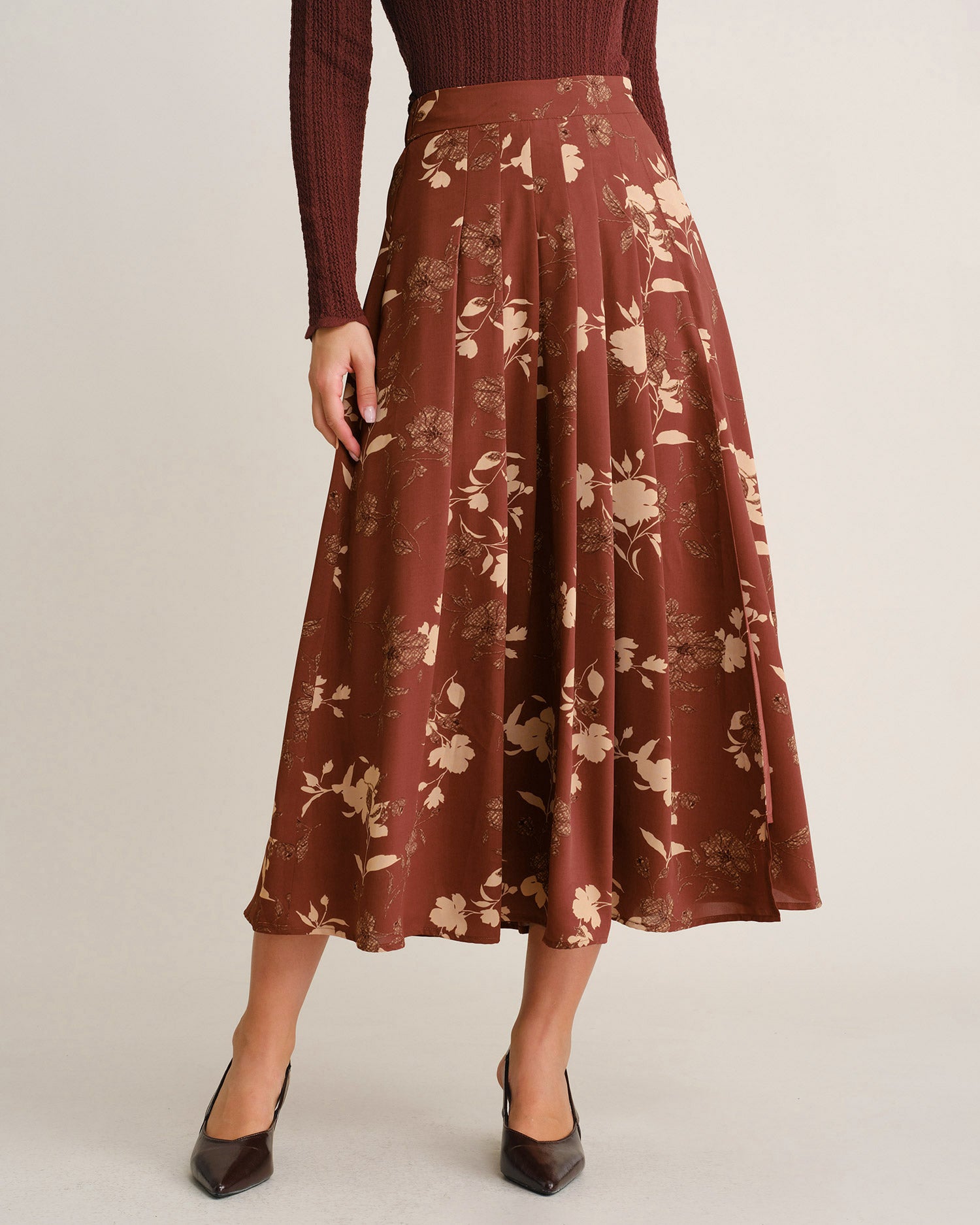 Women's Woven Polyester Skirt - RIHOAS - 02