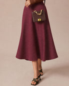 Women's Woven Polyester Skirt - RIHOAS - 02