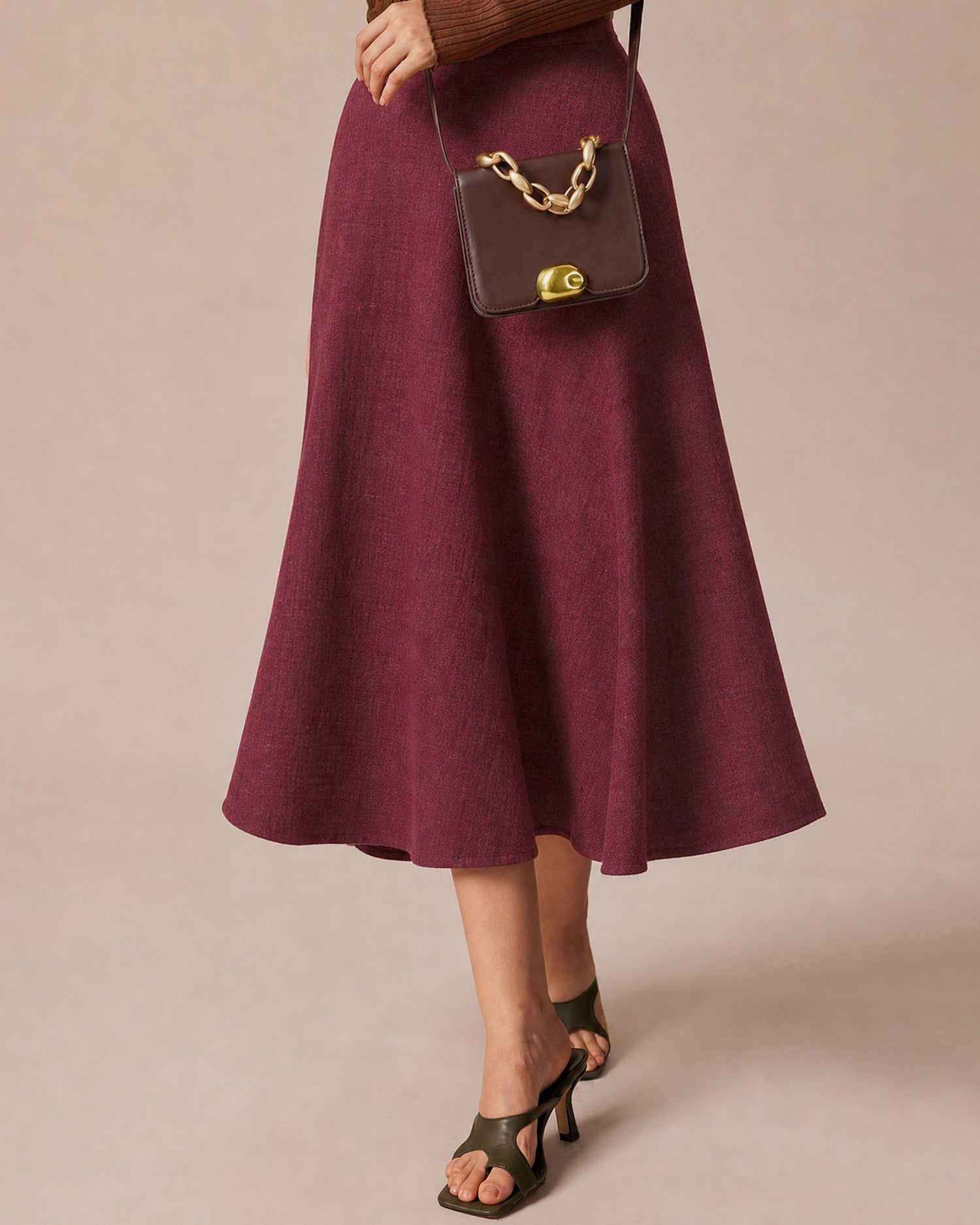 Women's Woven Polyester Skirt - RIHOAS - 02