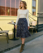 Women's Woven Polyester Skirt - RIHOAS