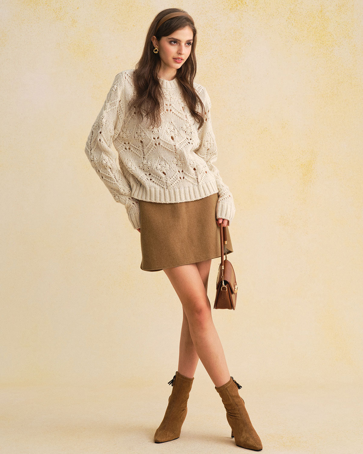 Women's Woven Polyester Skirt Bottoms - RIHOAS