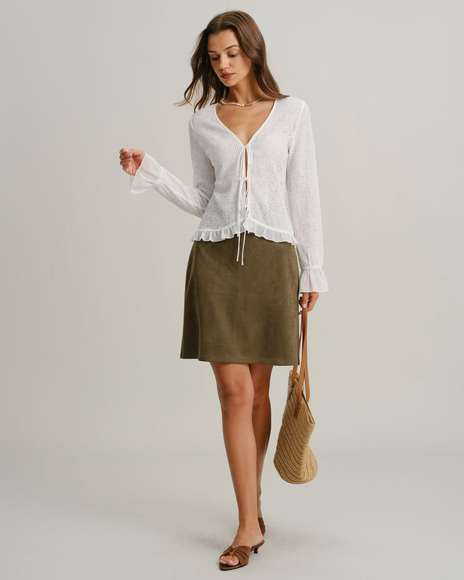 Women's Woven Polyester Skirt Bottoms - RIHOAS