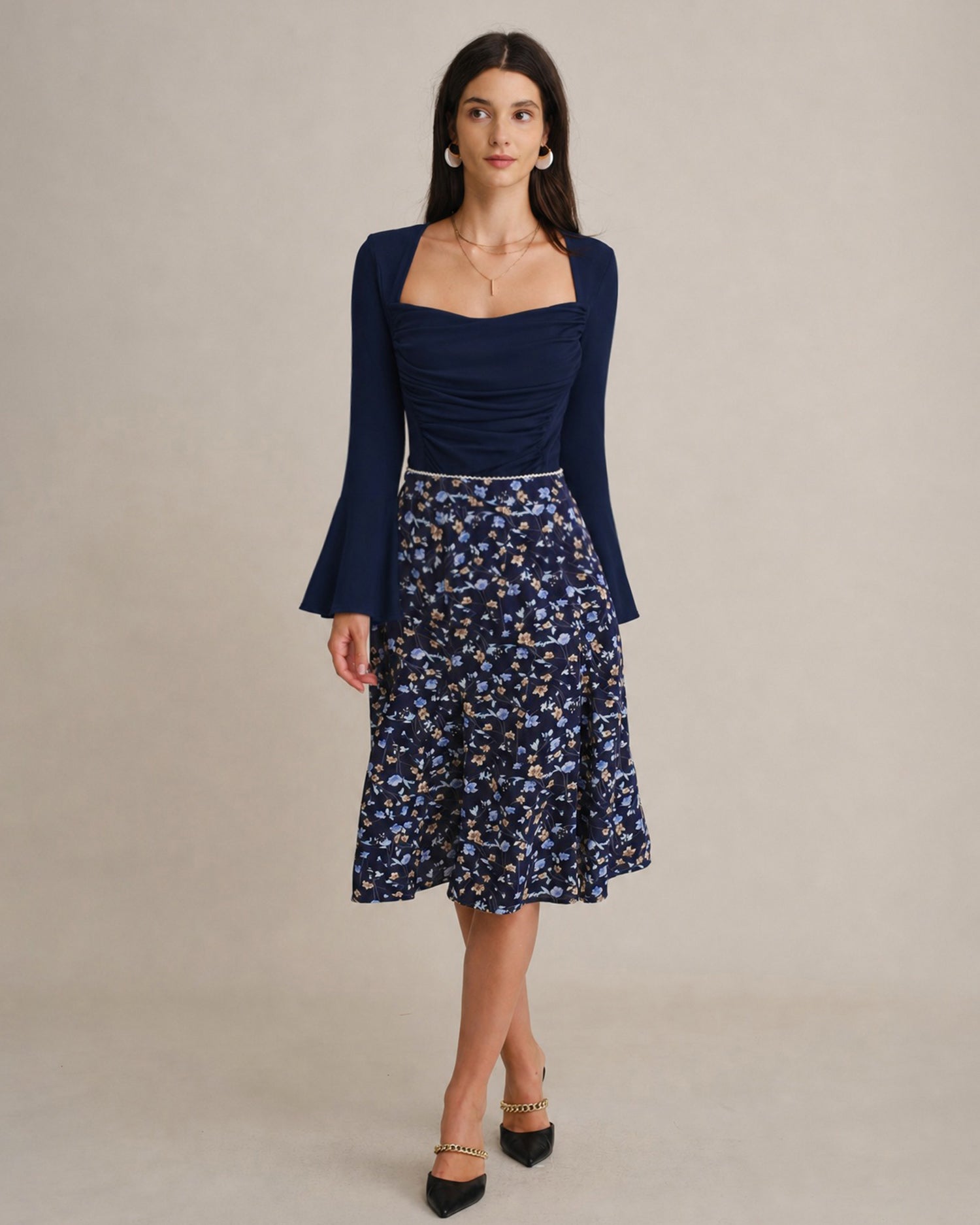 Women's Woven Polyester Skirt - RIHOAS - 01