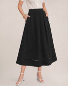 Women's Woven Polyester Skirt Bottoms - RIHOAS