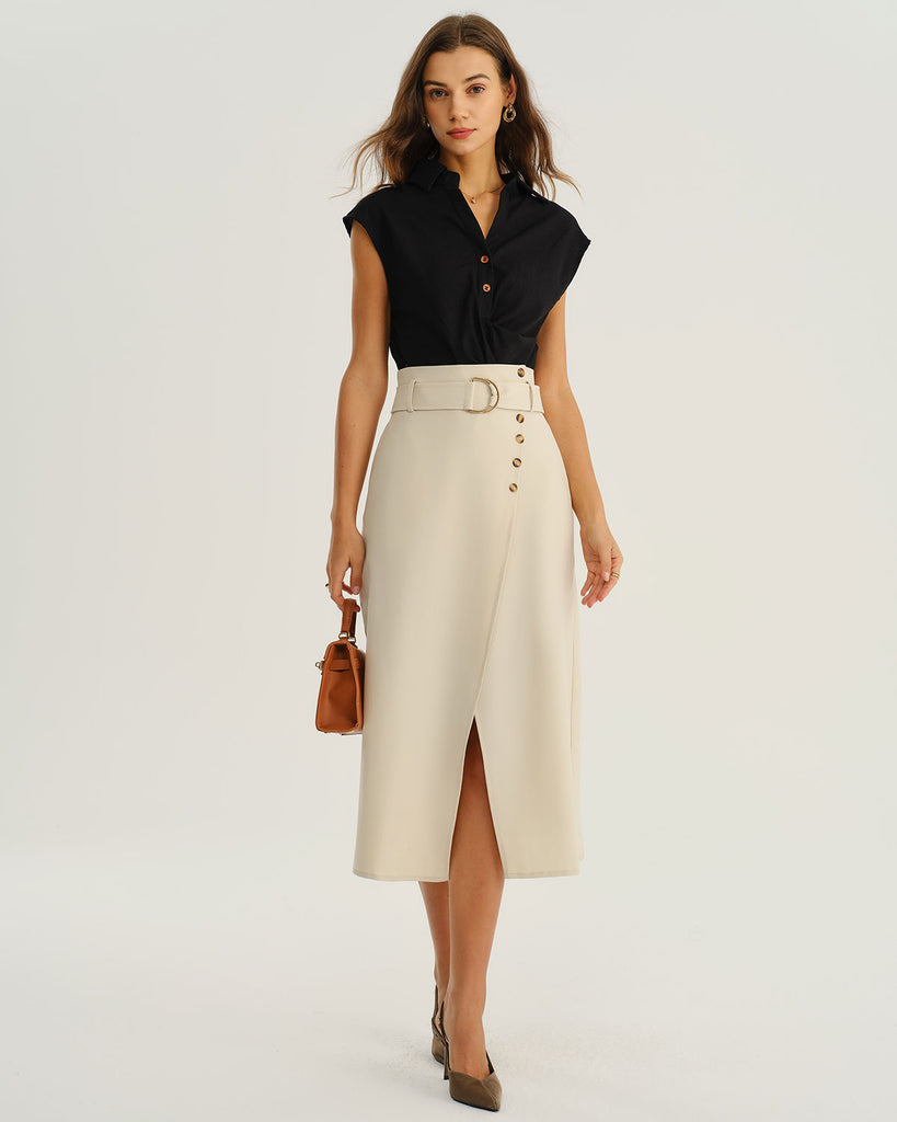 Women's Woven Polyester Skirt Bottoms - RIHOAS