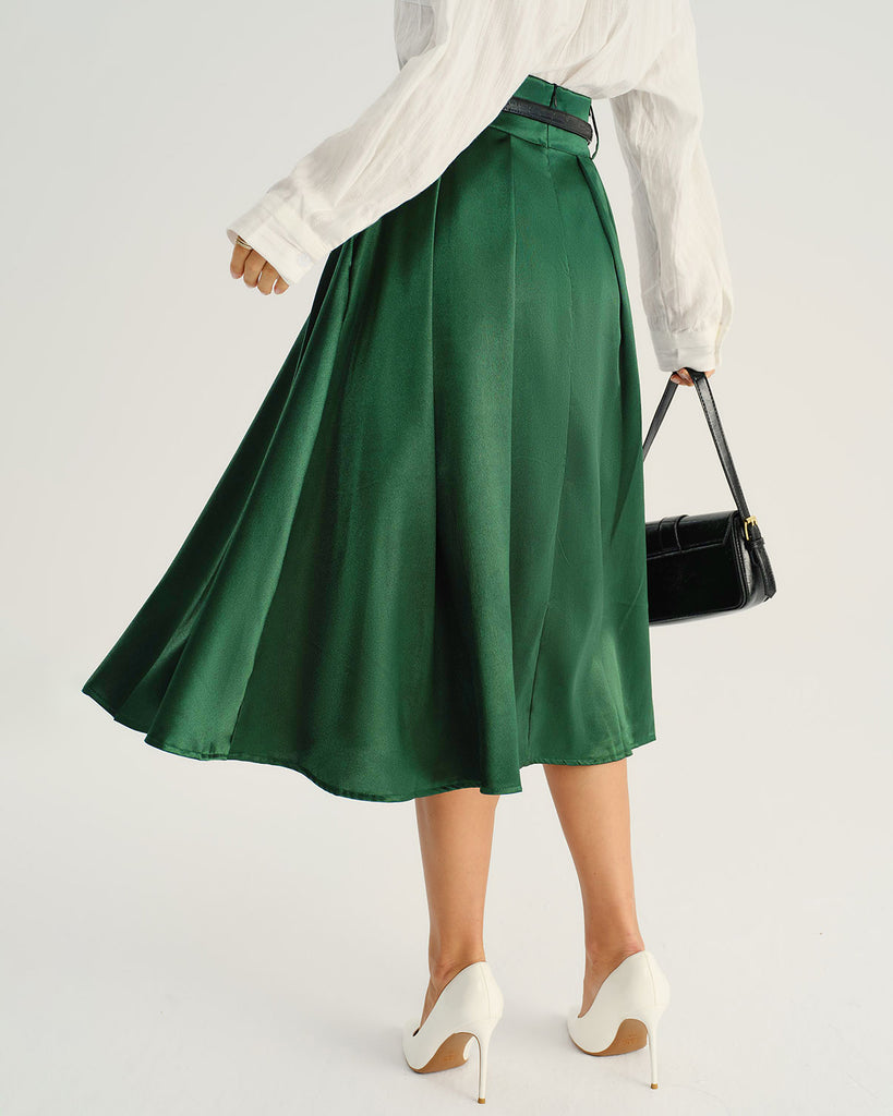 Women's Woven Polyester Skirt Bottoms - RIHOAS