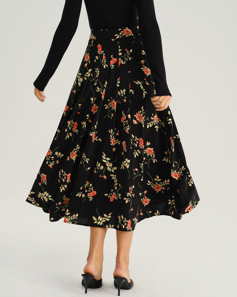 Women's Woven Polyester Skirt Bottoms - RIHOAS