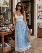Women's Woven Polyester Skirt Bottoms - RIHOAS