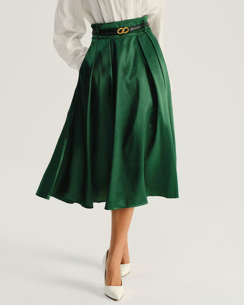Women's Woven Polyester Skirt Bottoms - RIHOAS