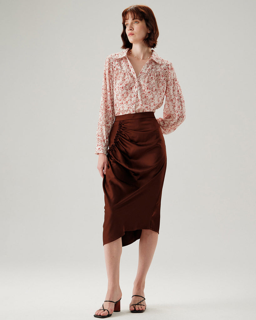 Women's Woven Polyester Skirt Bottoms - RIHOAS