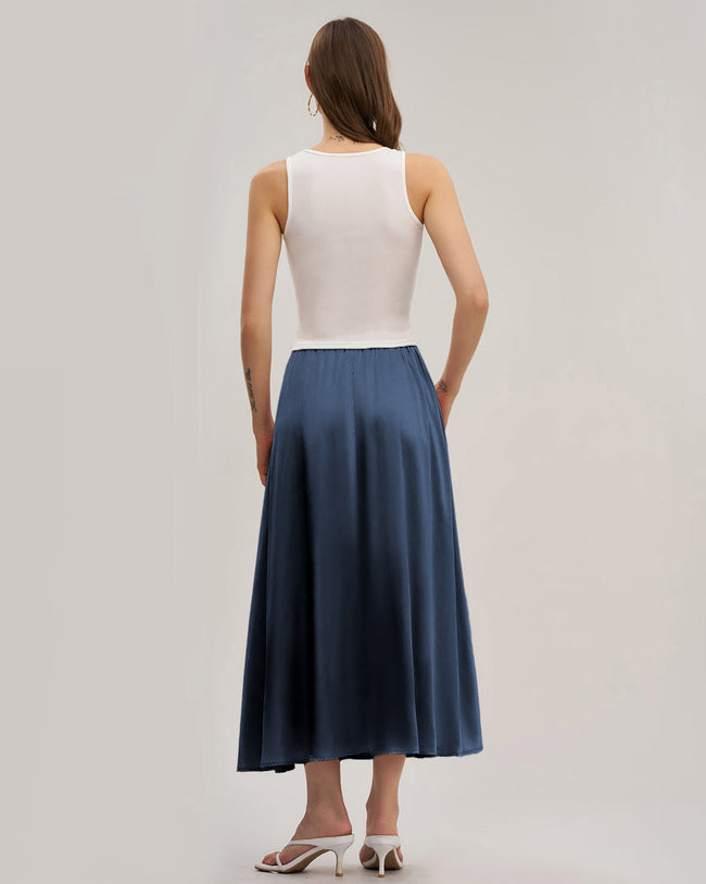 Women's Woven Polyester Skirt Bottoms - RIHOAS