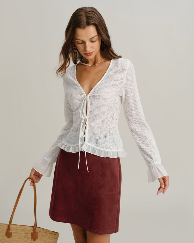 Women's Woven Polyester Skirt Bottoms - RIHOAS