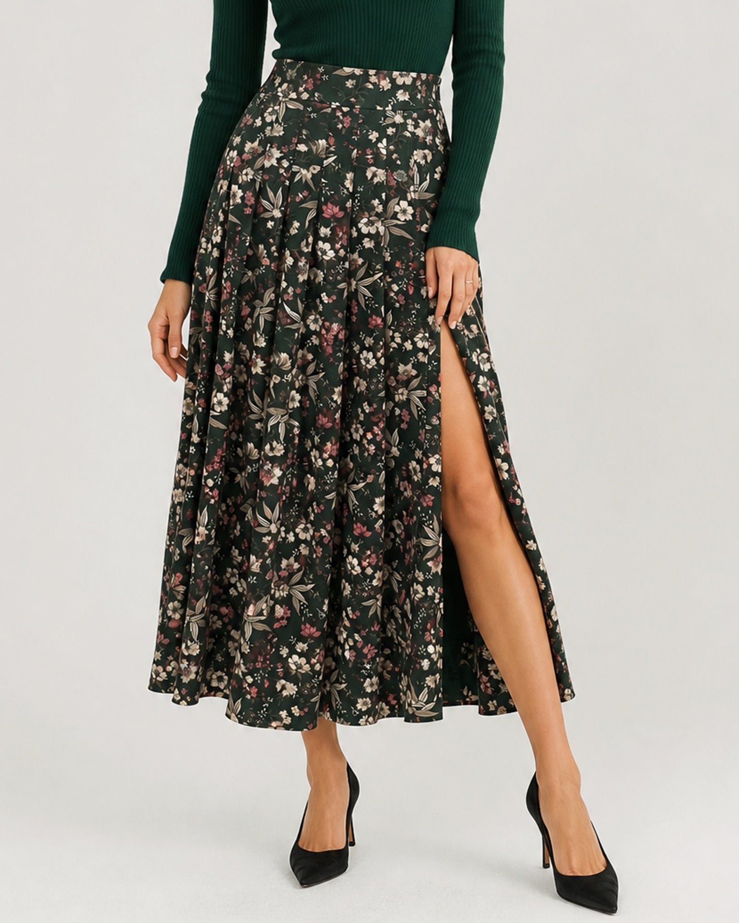 Women's Woven Polyester Skirt - RIHOAS - 01