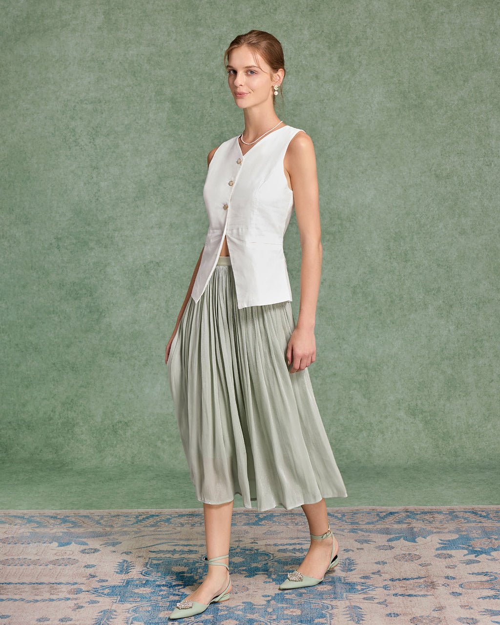 Women's Woven Polyester Skirt Bottoms - RIHOAS