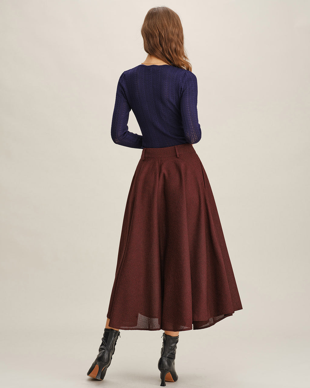 Women's Woven Polyester Skirt Bottoms - RIHOAS