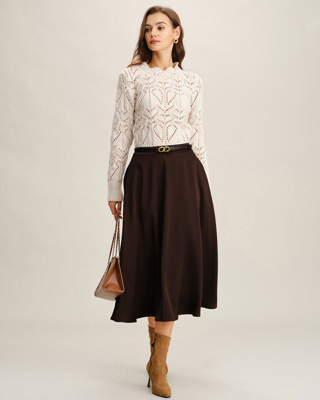 Women's Woven Polyester Skirt Bottoms - RIHOAS