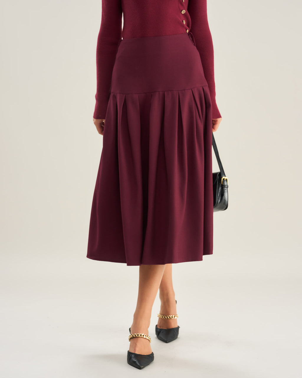 Women's Woven Polyester Skirt Bottoms - RIHOAS