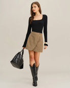 Women's Woven Polyester Skirt Bottoms - RIHOAS