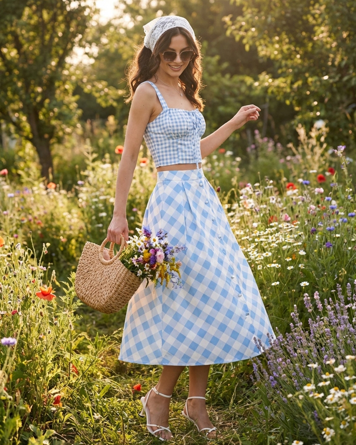 Women's Woven Polyester Skirt Bottoms - RIHOAS
