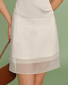 Women's Woven Polyester Skirt Bottoms - RIHOAS