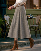 Women's Woven Polyester Skirt - RIHOAS