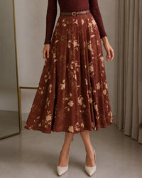 Women's Woven Polyester Skirt - RIHOAS