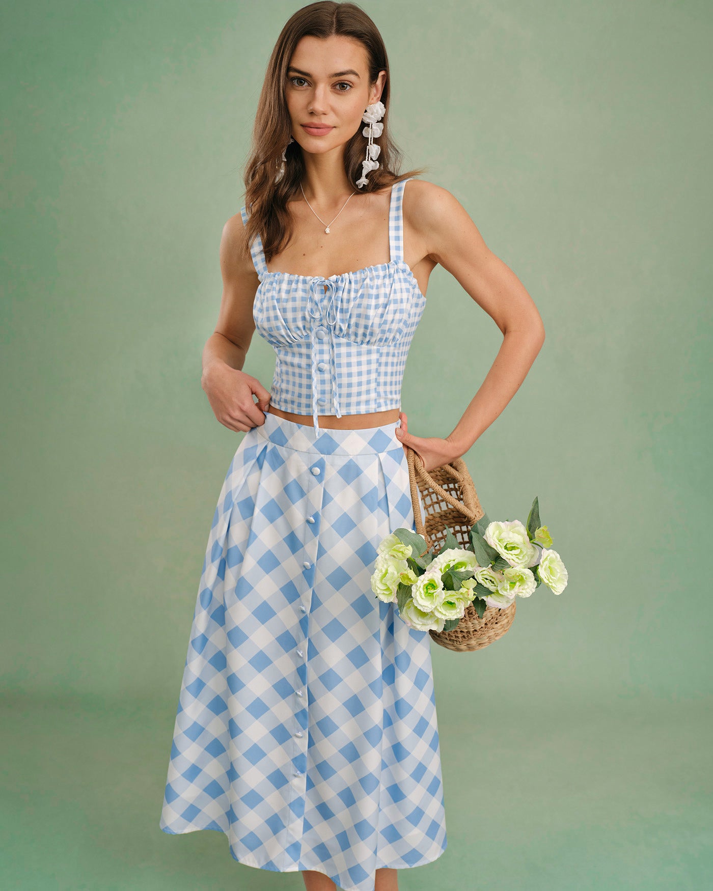 Women's Woven Polyester Skirt Bottoms - RIHOAS