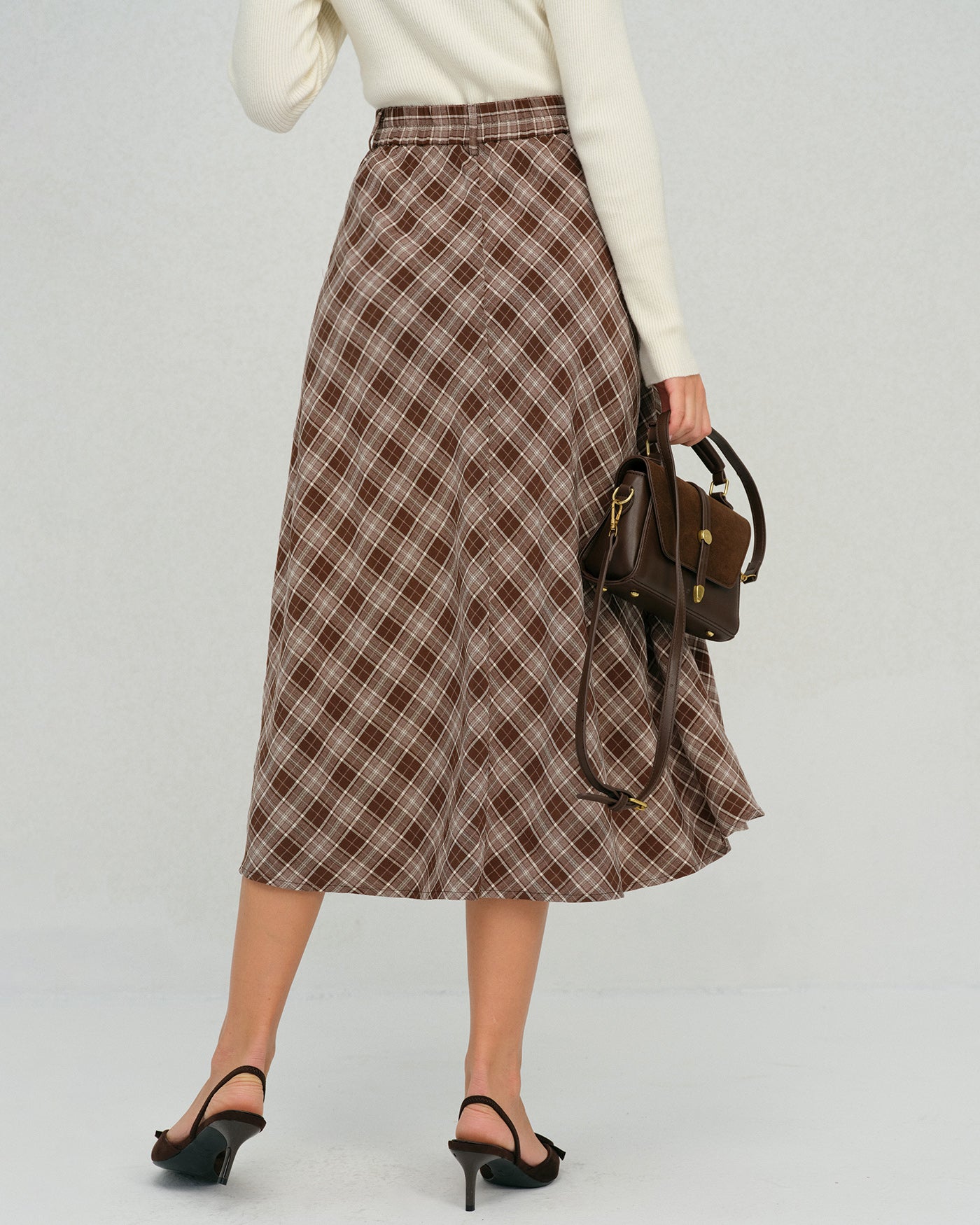 Women's Woven Polyester Skirt Bottoms - RIHOAS