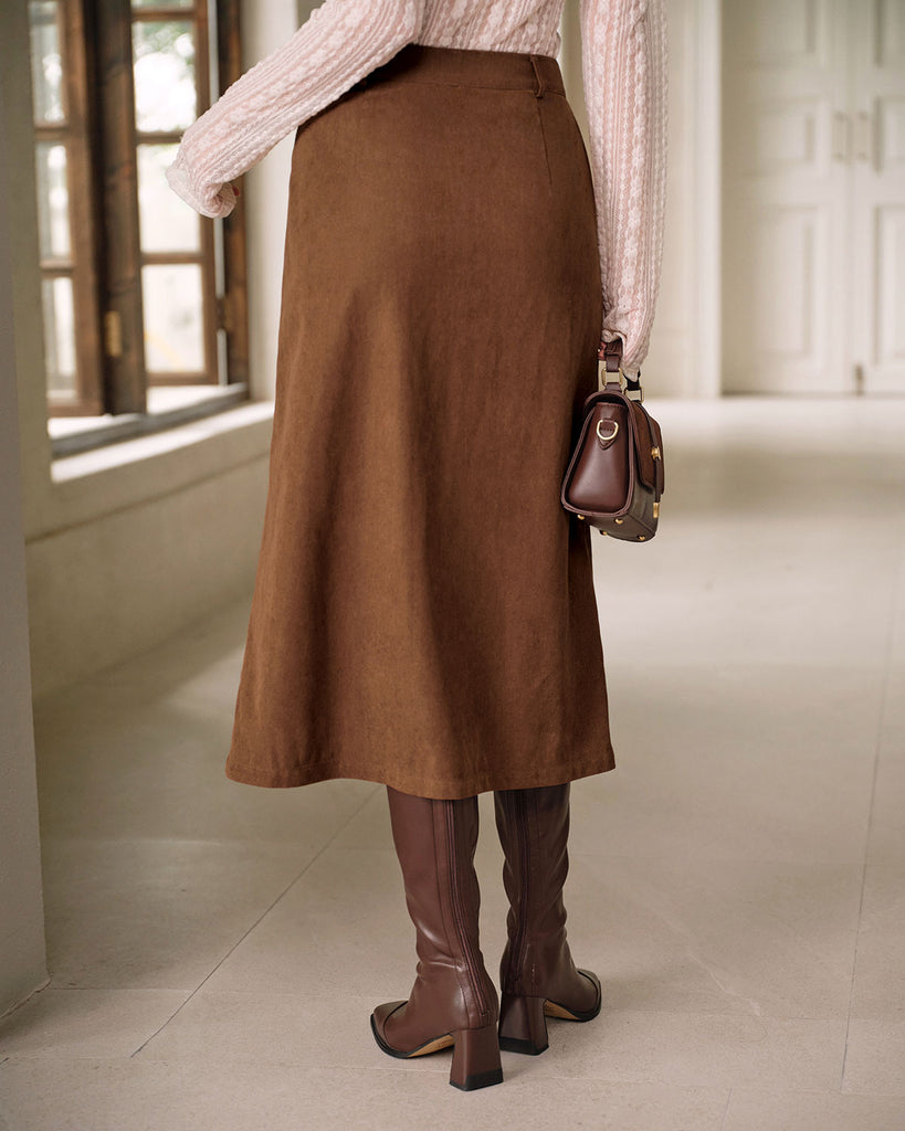 Women's Woven Polyester Skirt Bottoms - RIHOAS