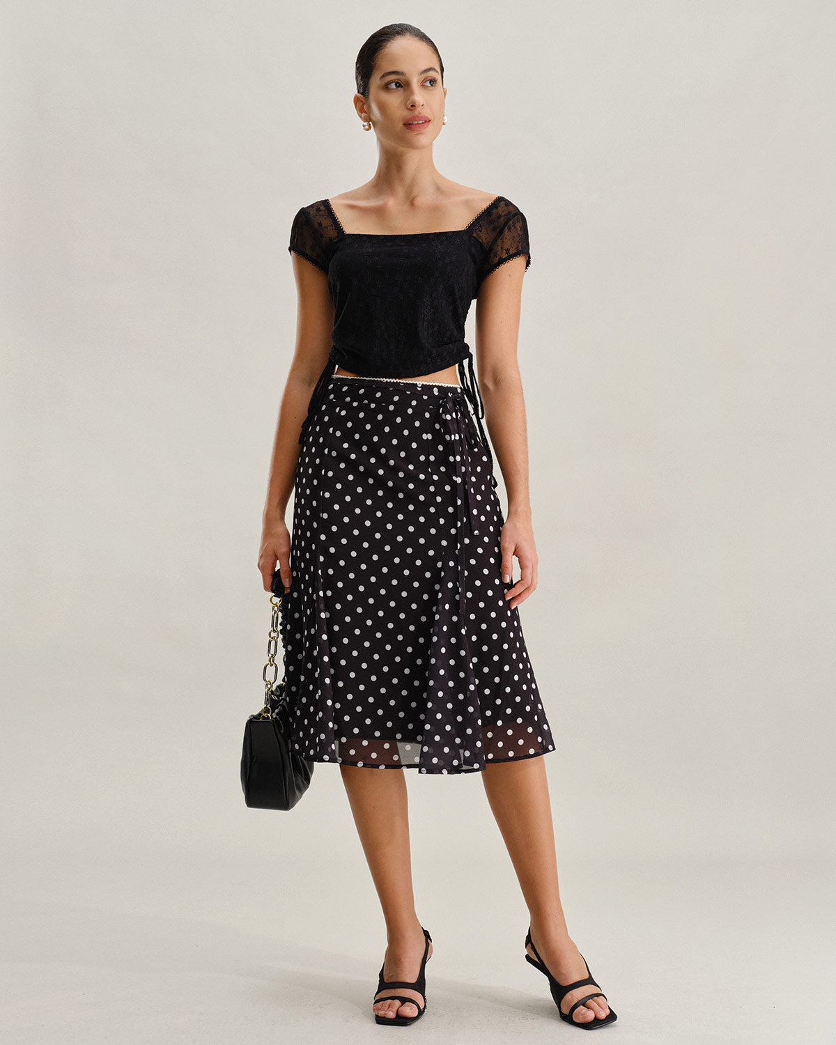 Women's Woven Polyester Skirt Bottoms - RIHOAS