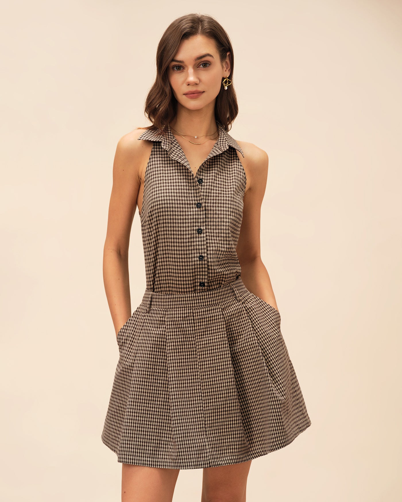 Women's Woven Polyester Skirt Bottoms - RIHOAS