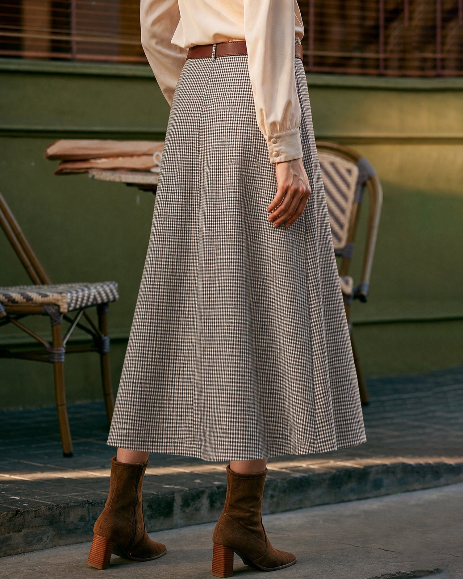 Women's Woven Polyester Skirt - RIHOAS
