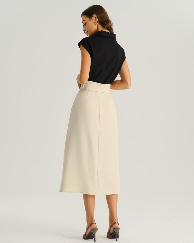 Women's Woven Polyester Skirt Bottoms - RIHOAS