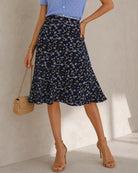 Women's Woven Polyester Skirt - RIHOAS